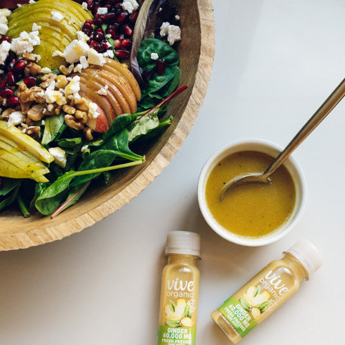 SEASONAL SALAD WITH GINGER DRESSING