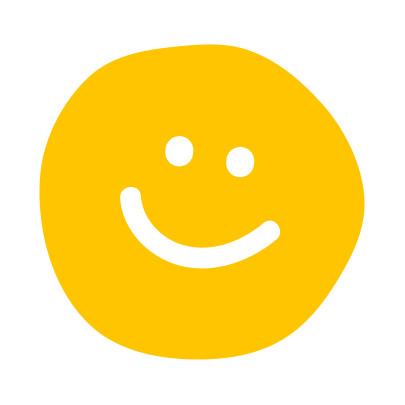 Yellow circle with smiley face inside