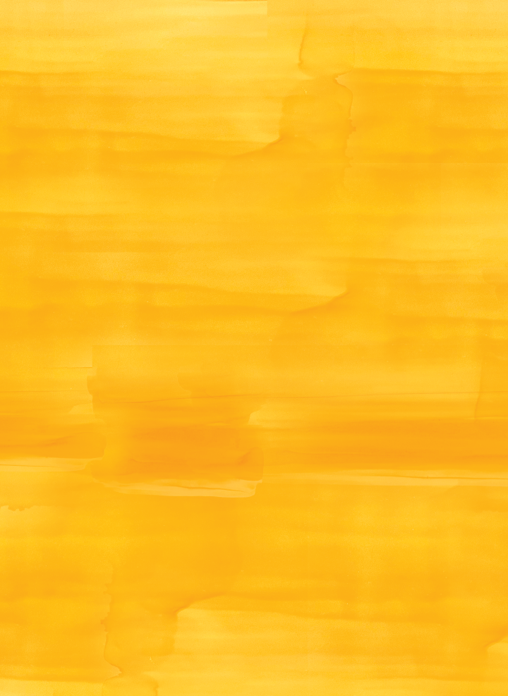Yellow watercolor background.