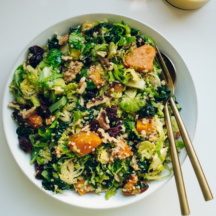 WARM SALAD WITH GOLDEN TURMERIC DRESSING