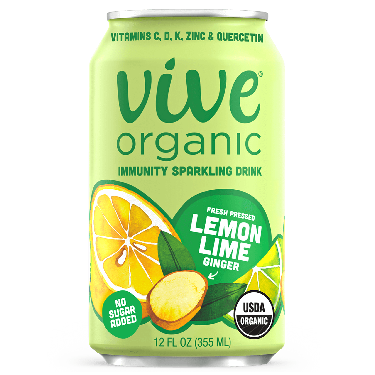 Lemon Lime Ginger Sparkling Immunity Drink